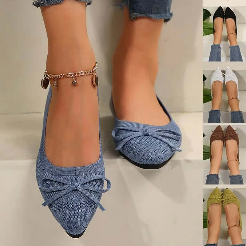 Knitted Pointed-toe Flats Shoes for Women - Ins Fashion