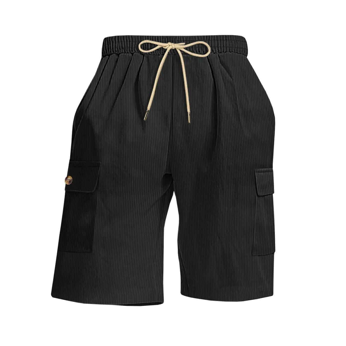 Mens Corduroy Multi-Pocket Shorts For Sports