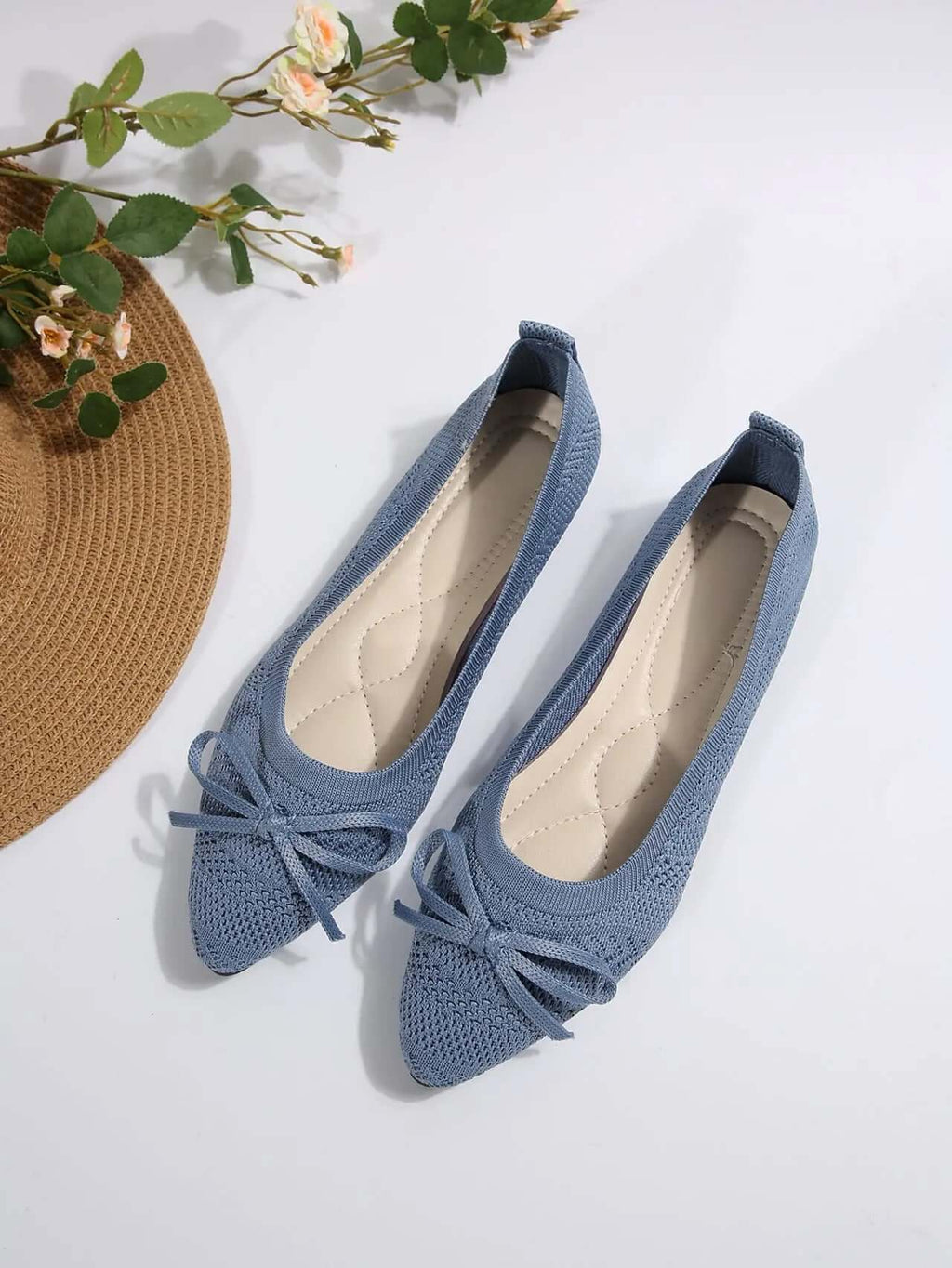 Knitted Pointed-toe Flats Shoes for Women - Ins Fashion