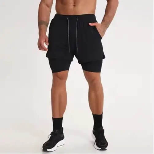 Men's Quick Dry 2-in-1 Gym Shorts with Liner