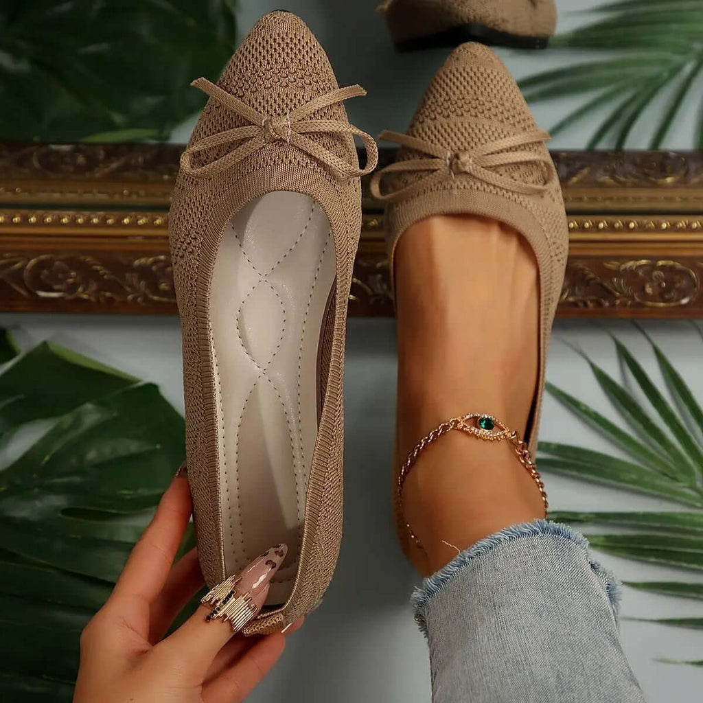 Knitted Pointed-toe Flats Shoes for Women - Ins Fashion